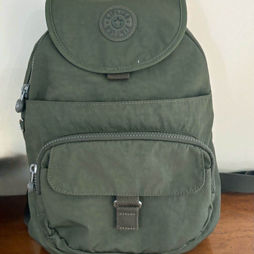 Kipling Green Backpack Canvas Everyday - image 2